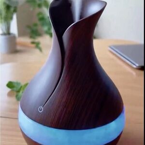 Elegant Brown Aroma Diffuser with led lights